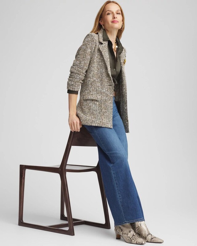 Tweed Sweater Blazer - image 2